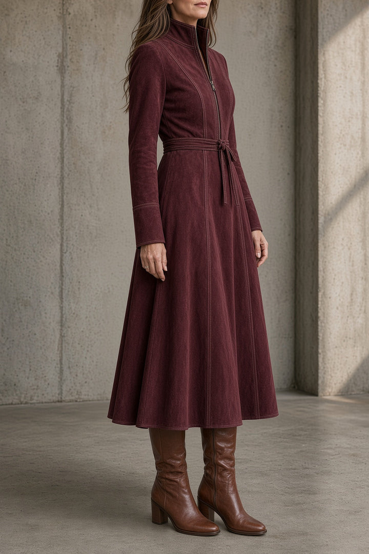 Tara | Women's Vintage Belted A-Line Dress