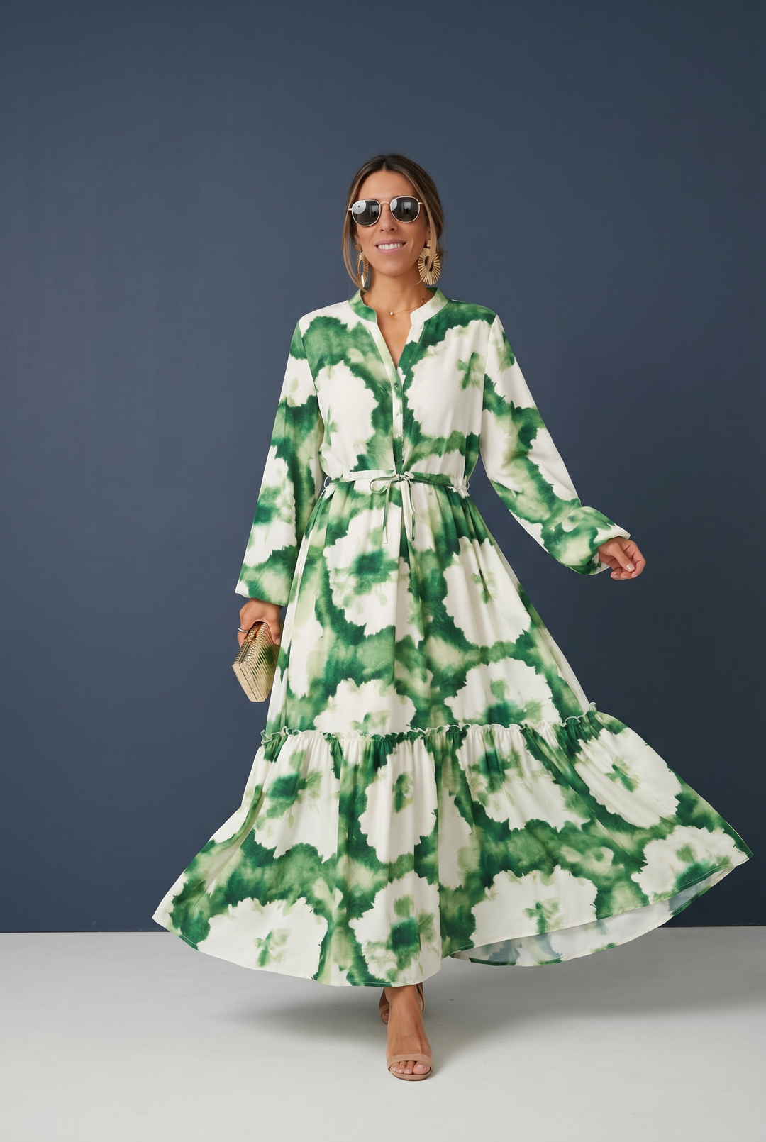 Duna’s Enchanted Flow Tie-Waist Maxi Dress