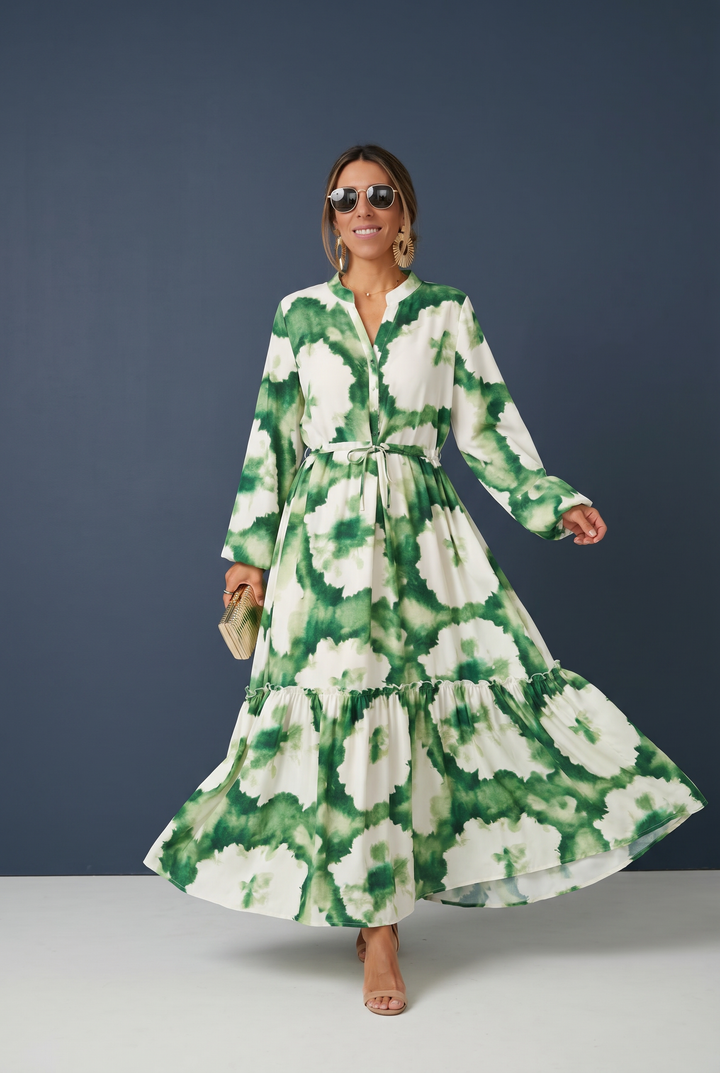 Duna’s Enchanted Flow Tie-Waist Maxi Dress