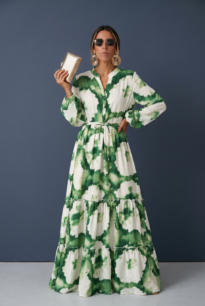 Duna’s Enchanted Flow Tie-Waist Maxi Dress