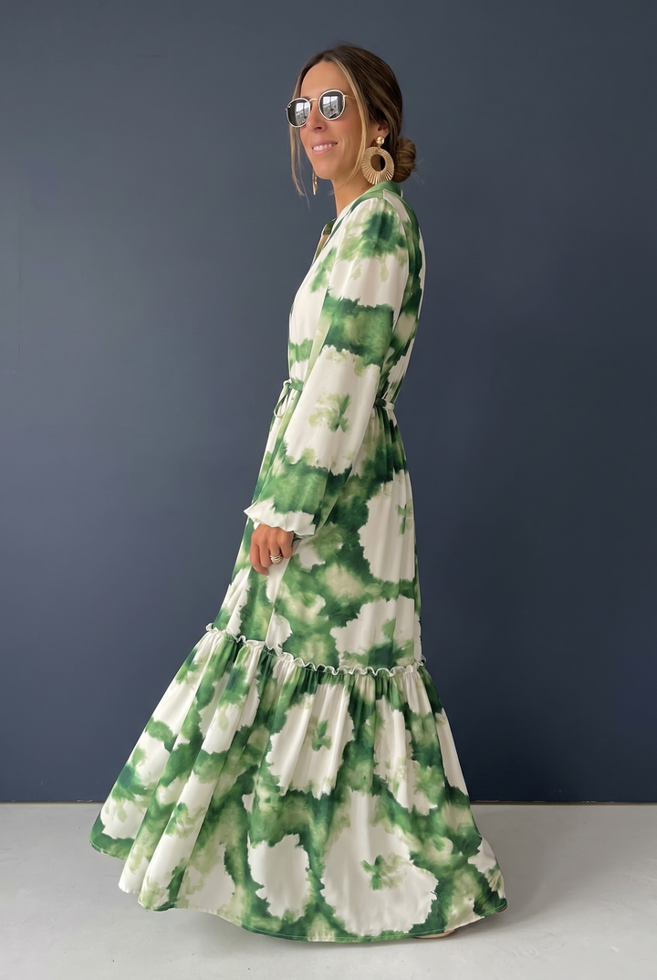 Duna’s Enchanted Flow Tie-Waist Maxi Dress