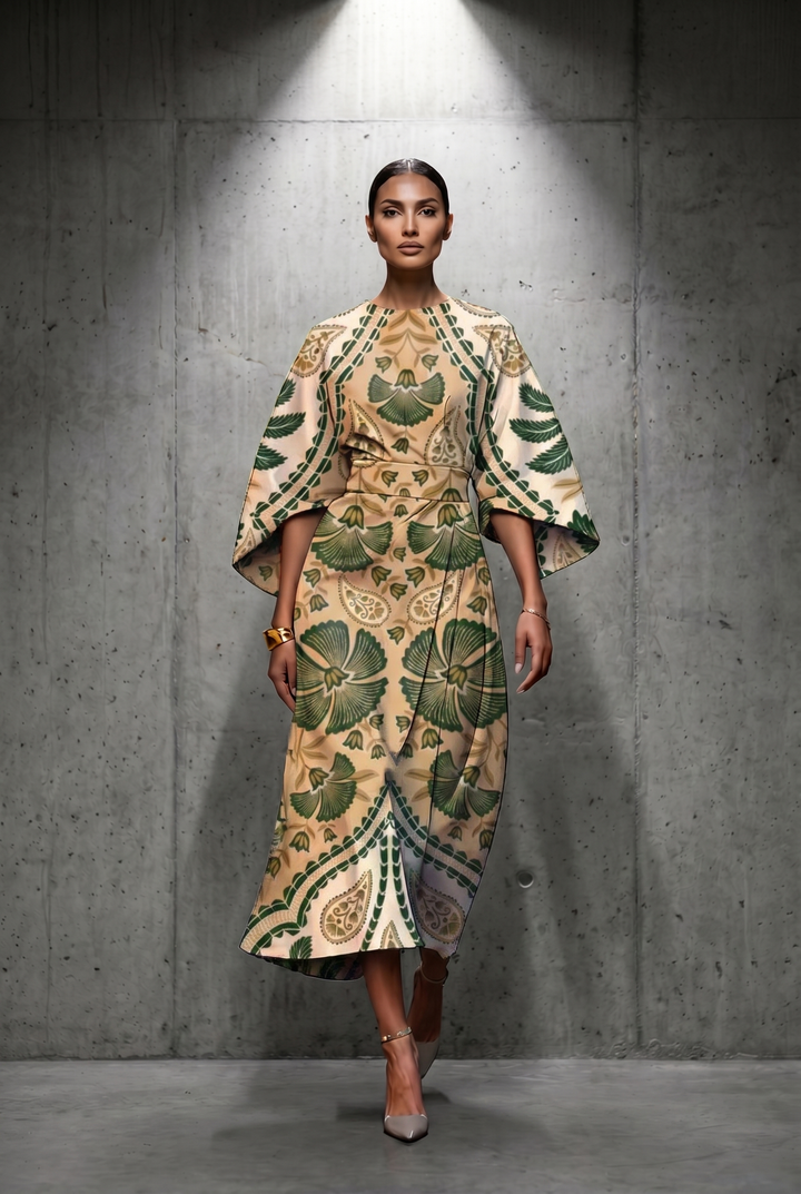 Sira | Elegant Floral Midi Dress