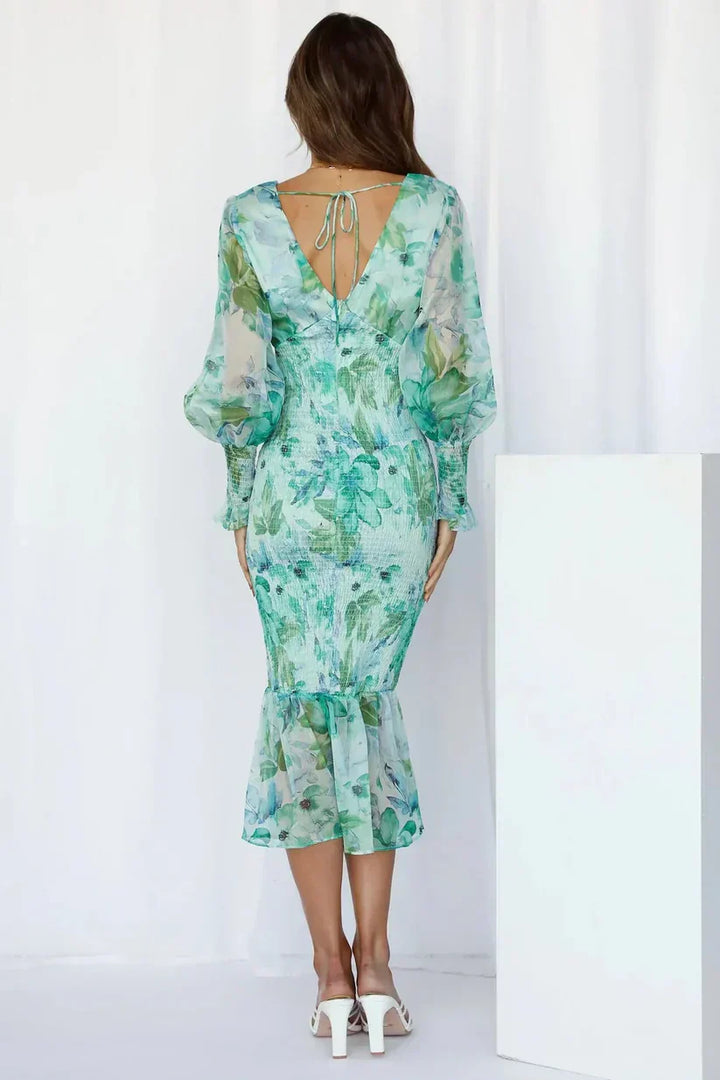 Jessica | Stylish Floral Puff Sleeve Dress