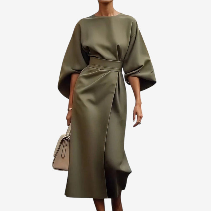 Women's  Elegant Wrap Midi Dress