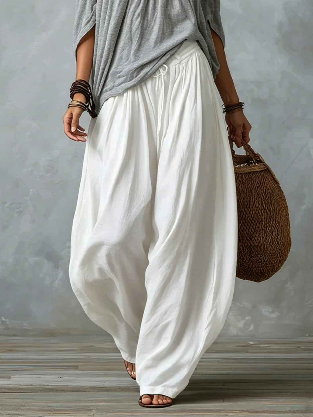 Corinne | Women's Off-Shoulder Top & Wide-Leg Pants Set