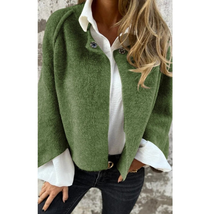 Women's long sleeve fuzzy cardigan