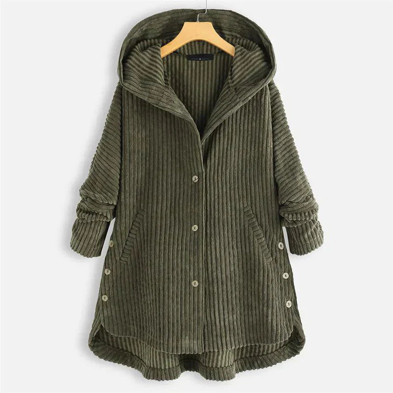Imelda | Ribbed hooded coat