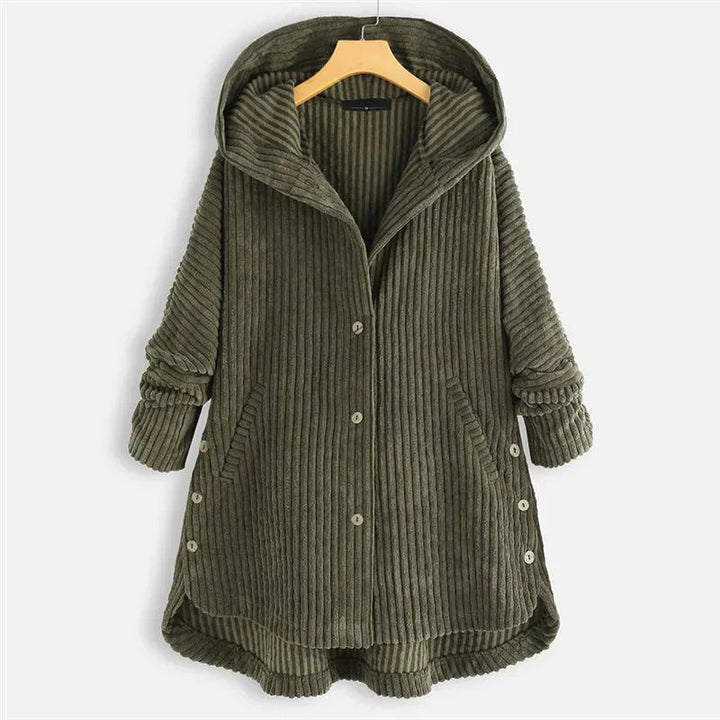 Imelda | Ribbed hooded coat
