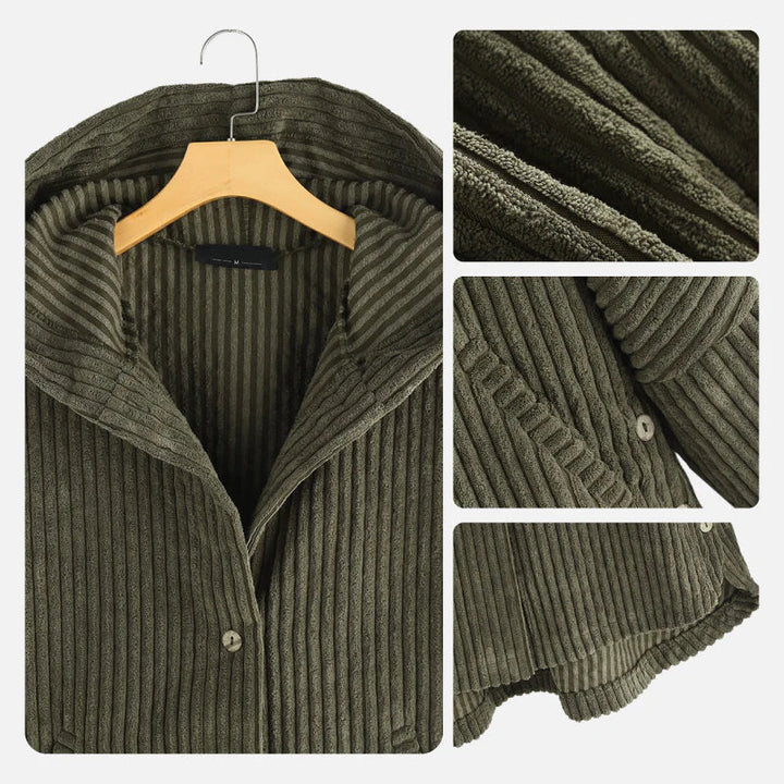 Imelda | Ribbed hooded coat