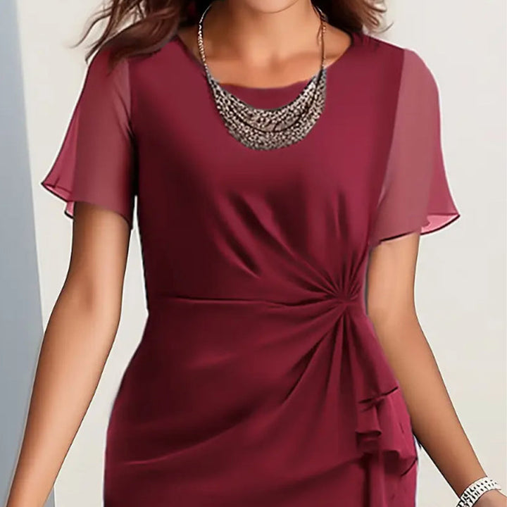 Elegant and Trendy Solid Color Dress