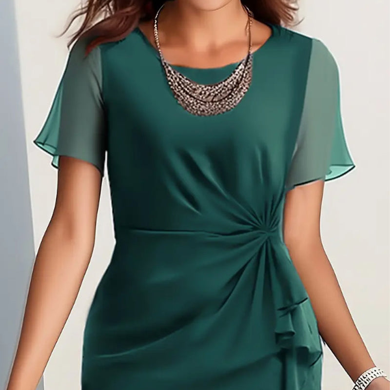 Elegant and Trendy Solid Color Dress