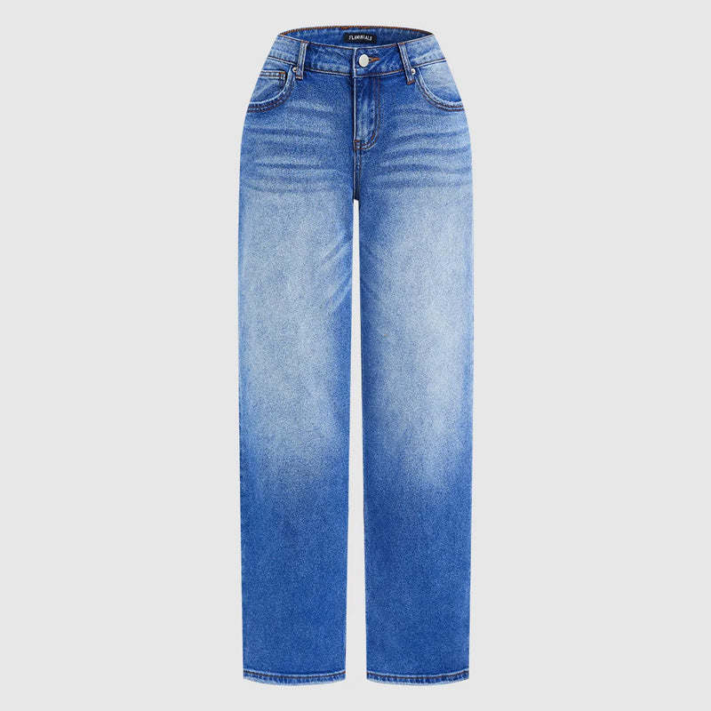 Effortlessly stylish, loose-fitting jeans with wide legs