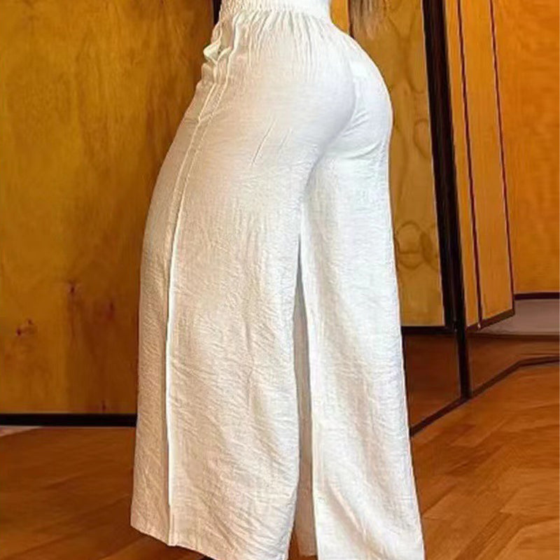 ⏳Time-Limited Special⏰Women's High-Waist Wide-Leg Trousers with Belt Accent