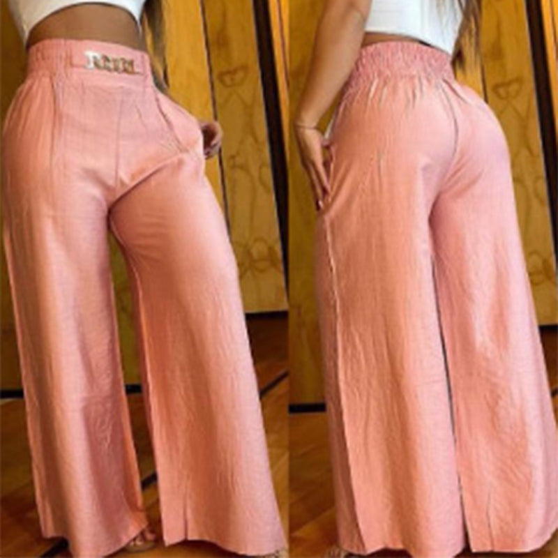 ⏳Time-Limited Special⏰Women's High-Waist Wide-Leg Trousers with Belt Accent