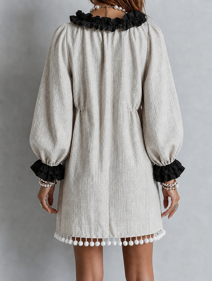 Orabelle | Women's Ruffle-Trim Puff Sleeve Mini Dress