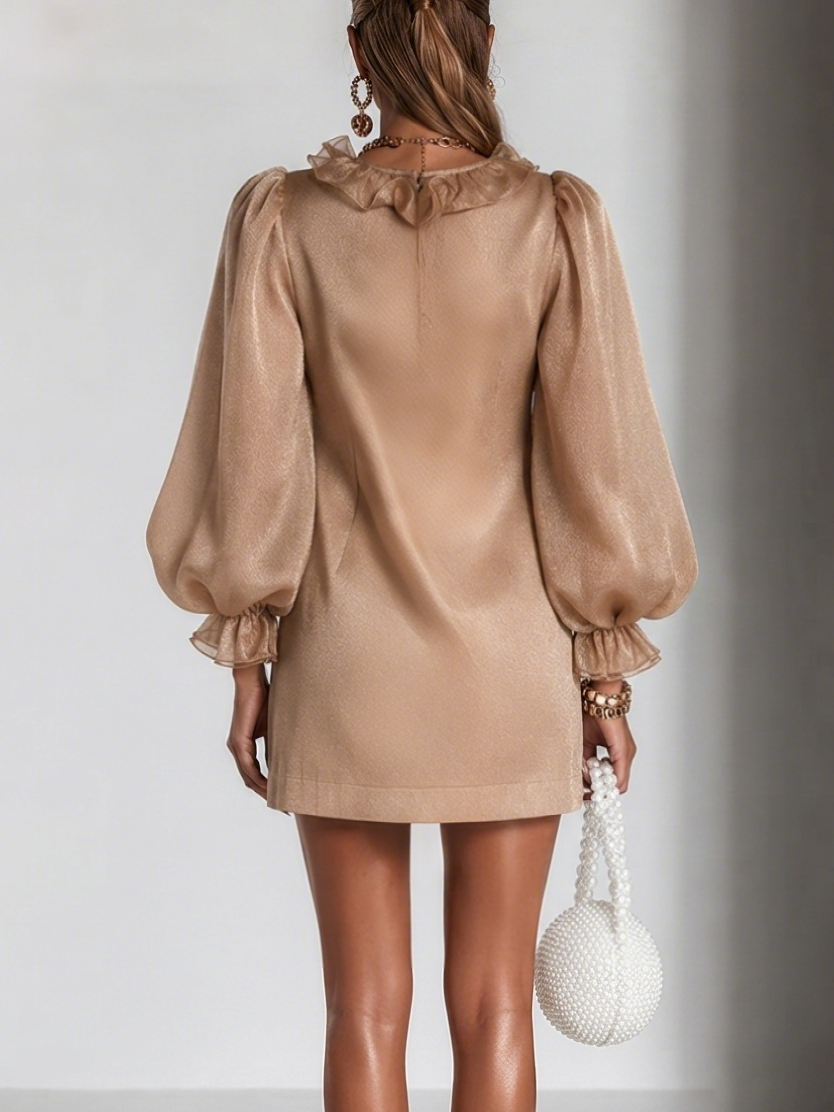 Beatrix | Women's Ruffled Puff-Sleeve Mini Dress