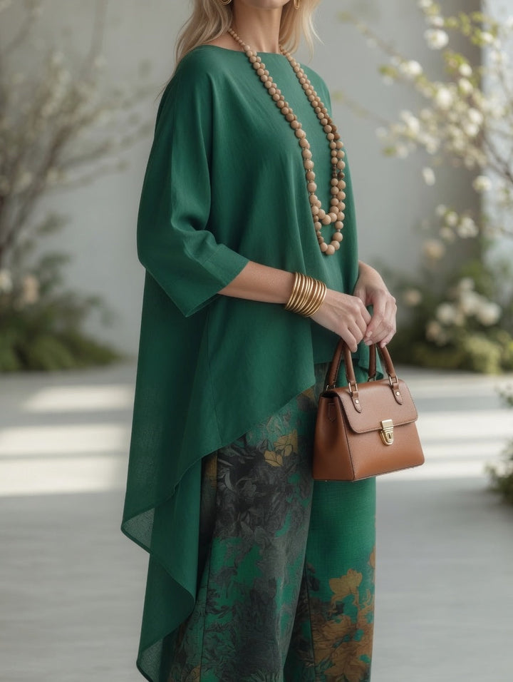 Sloane | Women's Two-Piece Tunic & Wide-Leg Pants Set